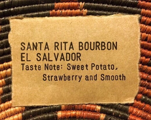 El Salvador Santa Rita Bourbon Natural