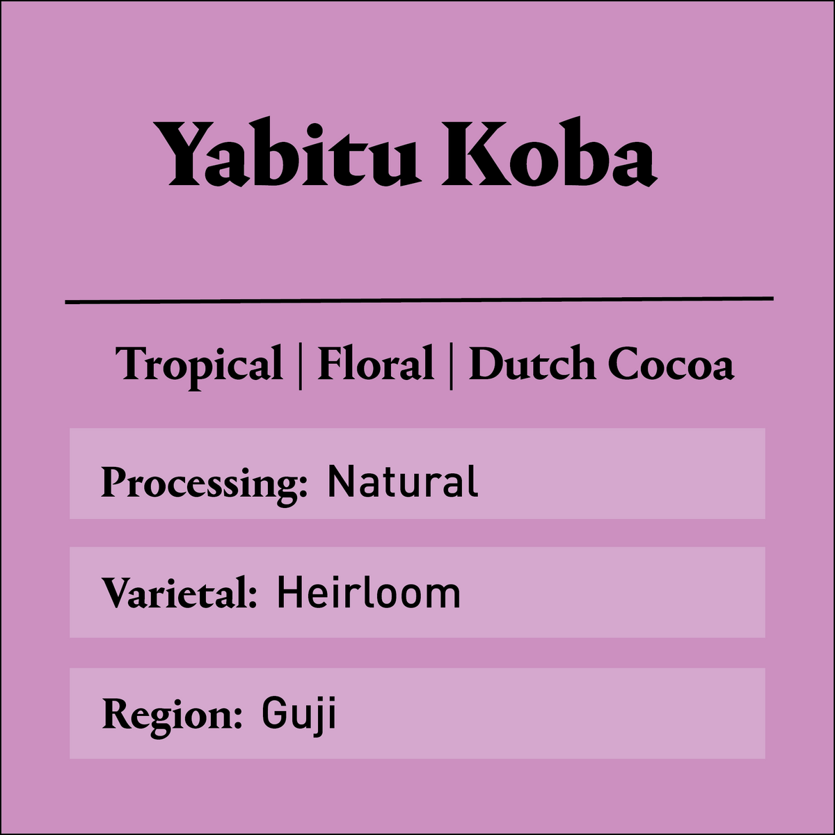 Ethiopian Yabitu Koba Natural