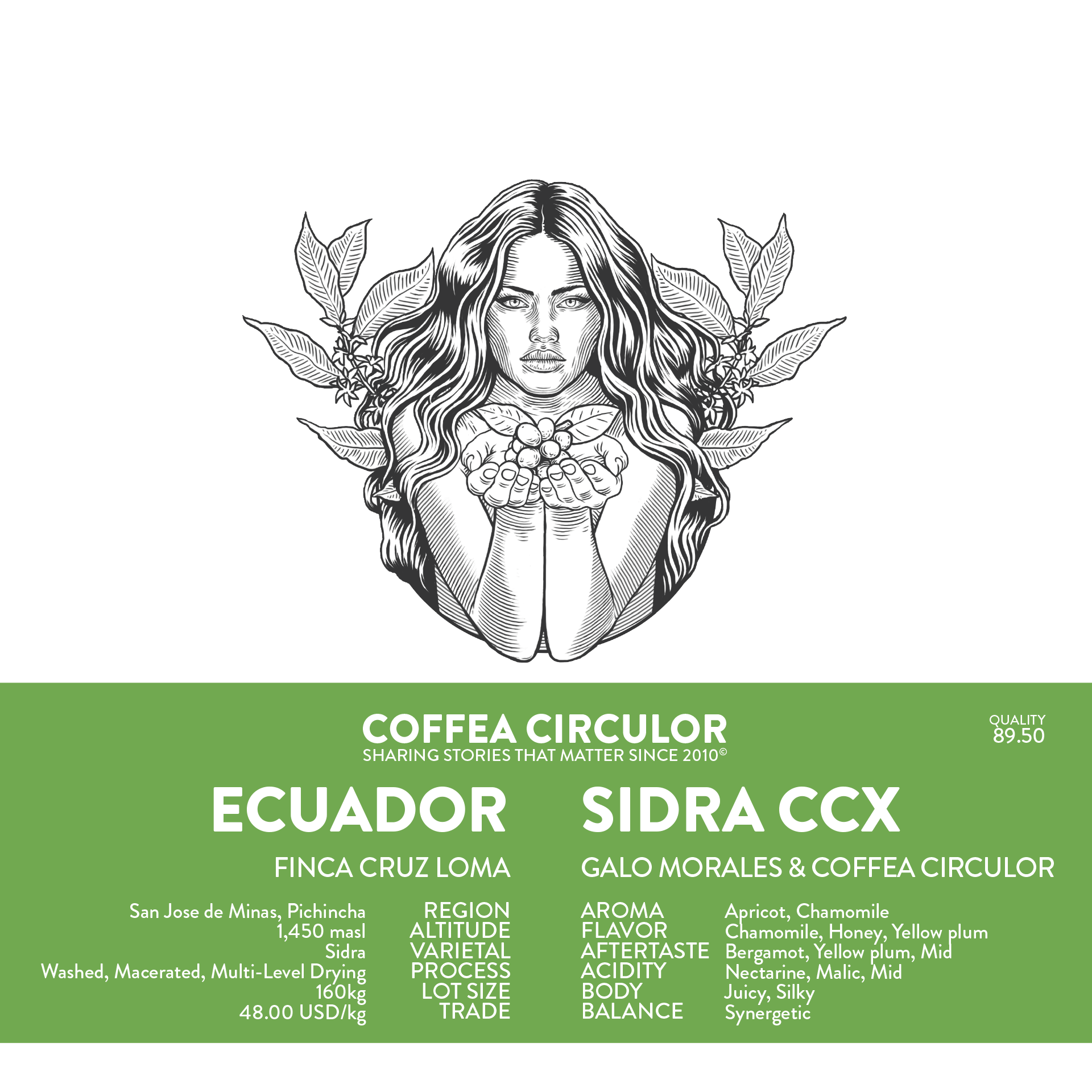 Ecuador Finca Cruz Loma & Coffea Circulor Sidra CCX