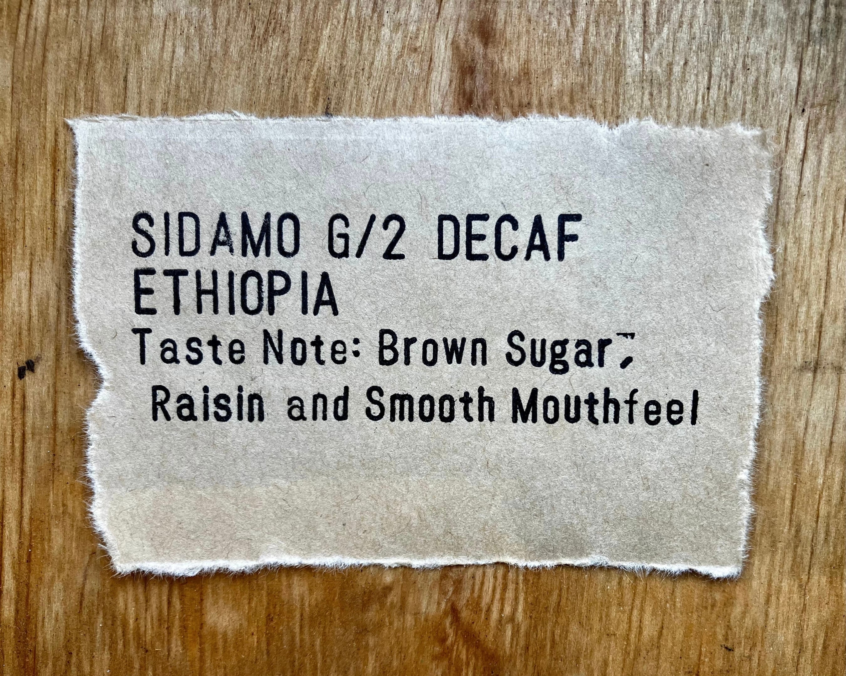 Ethiopia Sidamo G2 Washed Decaf