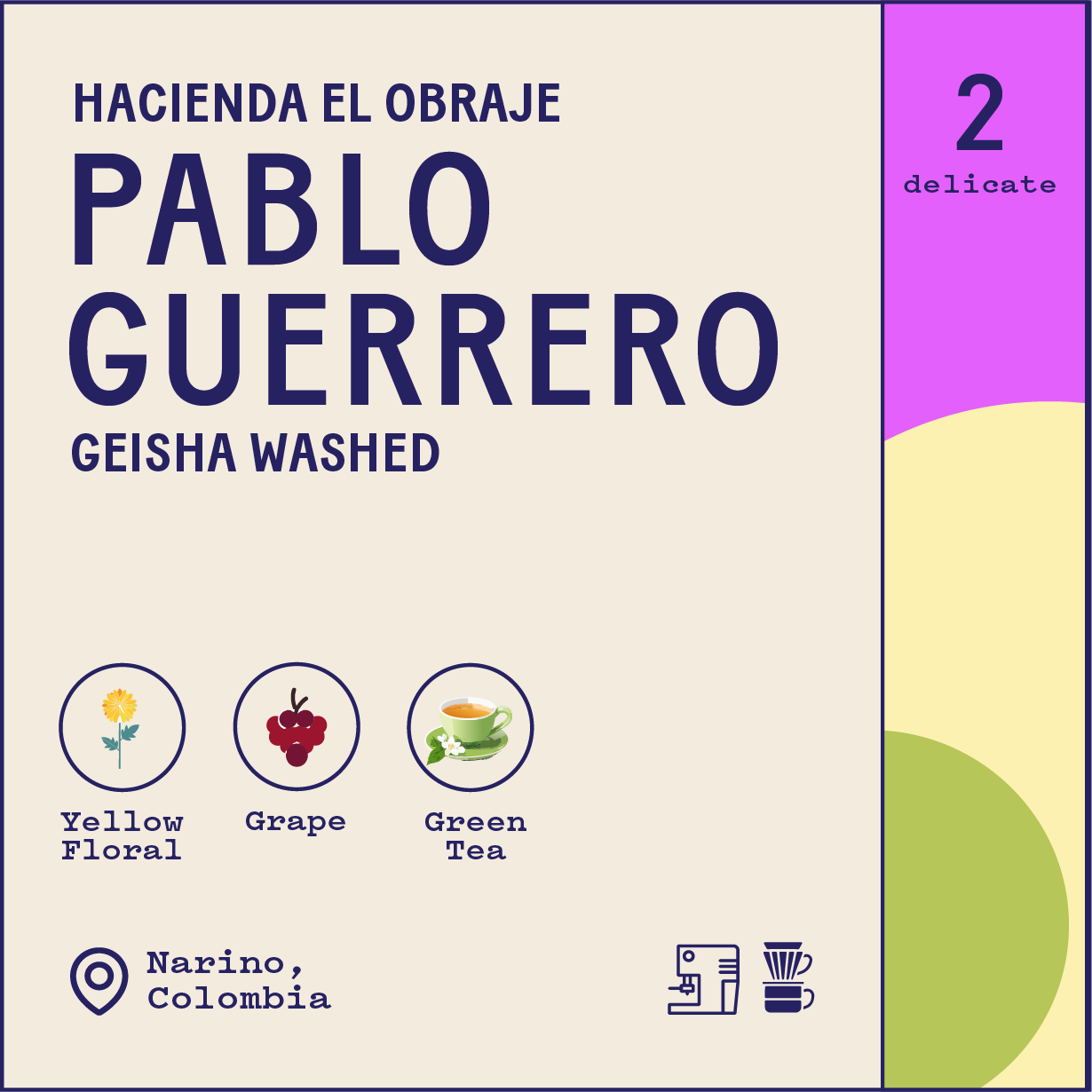 Colombia El Obraje Pablo Guerrero Geisha Washed