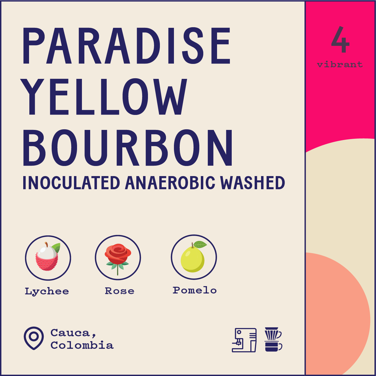 Colombia Paradise Yellow Bourbon Inoculated Anaerobic Washed
