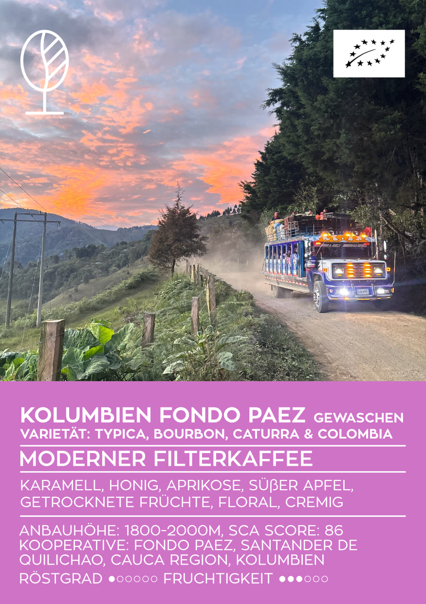 KOLUMBIEN FONDO PAEZ | Gewaschen | Moderner Filterkaffee