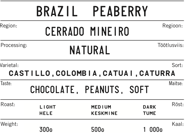 BRAZIL PEABERRY